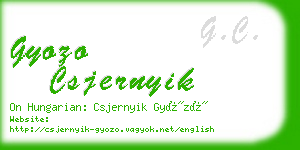 gyozo csjernyik business card